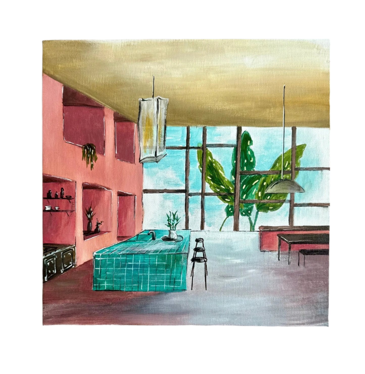 Mediterranean Kitchen - 10x10" - Bragg About It Artistry