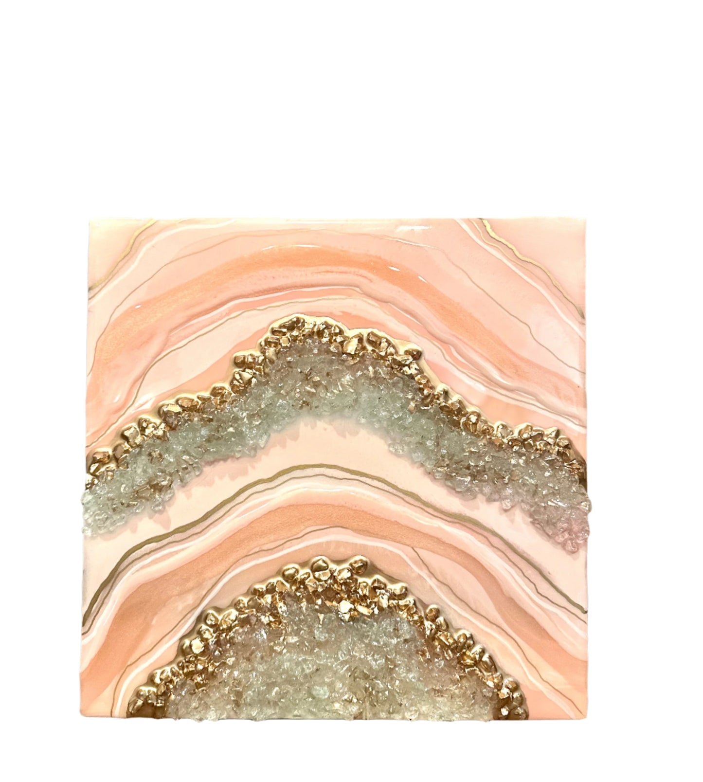 Pastel Pink Geode Art - Bragg About It Artistry