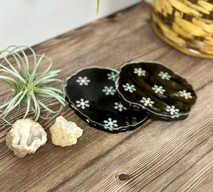 Snowflake coasters