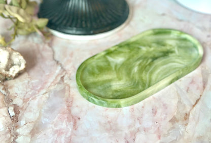 Green Oval Tray - Bragg About It Artistry