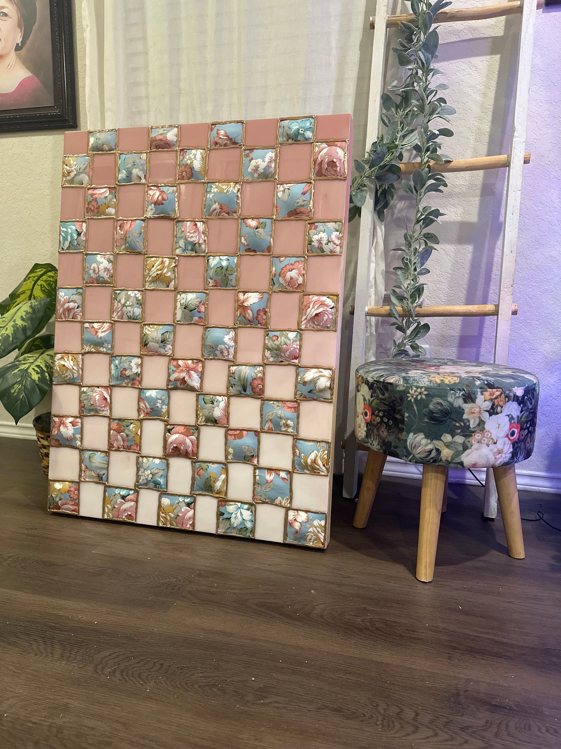 Resin Quilt - Pink Ombre - 30x40 - Bragg About It Artistry