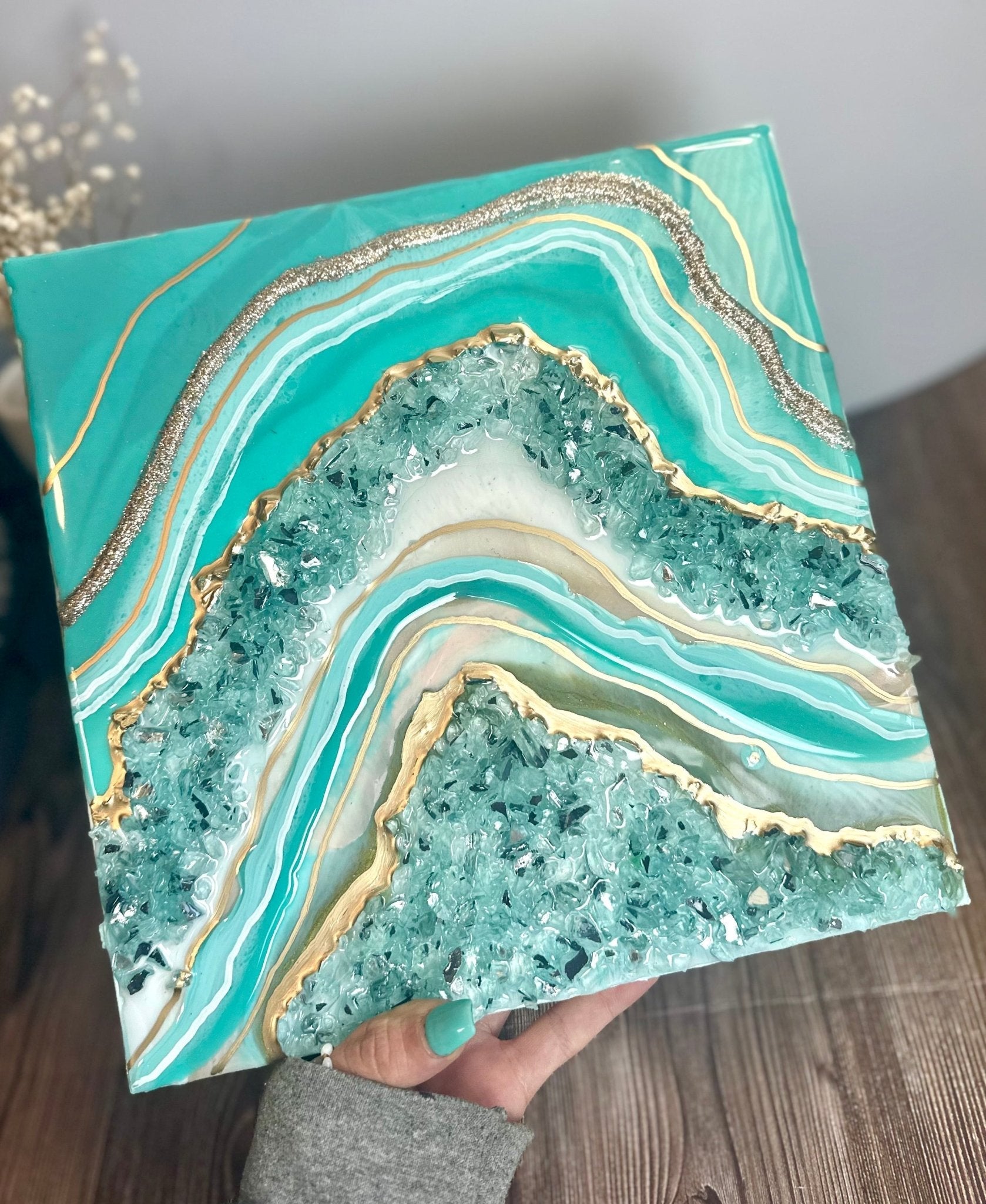 Turquoise Geode - Bragg About It Artistry