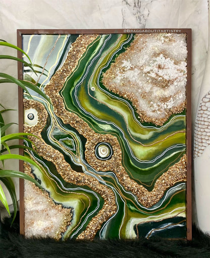 Geode in Forest Green - Bragg About It Artistry