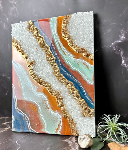 Geode in Orange + Blue - Bragg About It Artistry